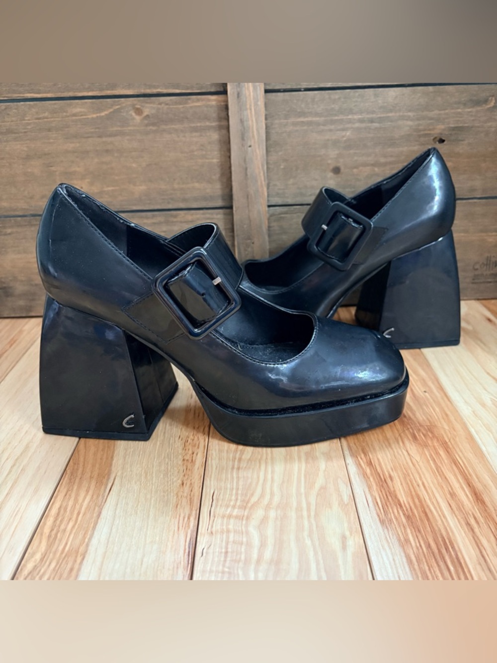 Circus NY by Sam Edelman Khiara Platform Mary Jane Pumps Buckle Black Sz 6